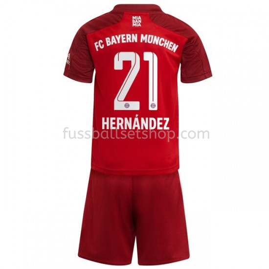 Günstige Fußball Trikotsatz FC Bayern München Lucas Hernandez 21 Kinder Heimtrikot 2021-2022 Kurzarm