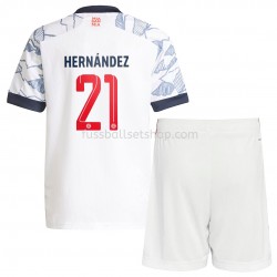 Günstige Fußball Trikotsatz FC Bayern München Lucas Hernandez 21 Kinder Ausweichtrikot 2021-2022 Kurzarm