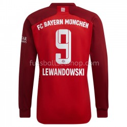 Günstige Fußball Trikotsatz FC Bayern München Robert Lewandowski 9 Heimtrikot 2021-2022 Langarm