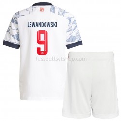 Günstige Fußball Trikotsatz FC Bayern München Robert Lewandowski 9 Kinder Ausweichtrikot 2021-2022 Kurzarm