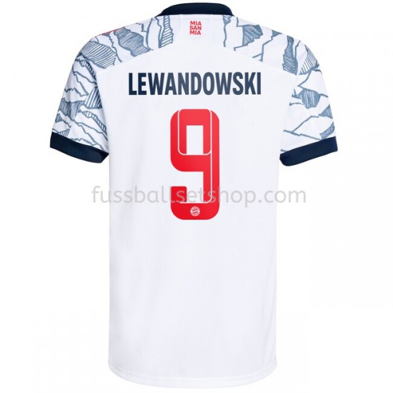 Günstige Fußball Trikotsatz FC Bayern München Robert Lewandowski 9 Ausweichtrikot 2021-2022 Kurzarm