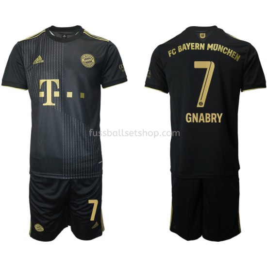 Günstige Fußball Trikotsatz FC Bayern München Serge Gnabry 7 Kinder Auswärtstrikot 2021-2022 Kurzarm