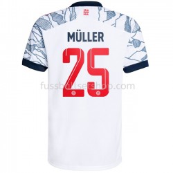 Günstige Fußball Trikotsatz FC Bayern München Thomas Müller 25 Ausweichtrikot 2021-2022 Kurzarm