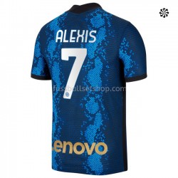Günstige Fußball Trikotsatz Inter Mailand Alexis Sanchez 7 Heimtrikot 2021-2022 Kurzarm