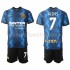 Günstige Fußball Trikotsatz Inter Mailand Alexis Sanchez 7 Kinder Heimtrikot 2021-2022 Kurzarm