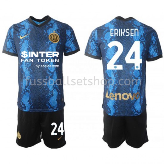 Günstige Fußball Trikotsatz Inter Mailand Christian Eriksen 24 Kinder Heimtrikot 2021-2022 Kurzarm
