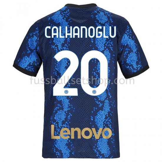 Günstige Fußball Trikotsatz Inter Mailand Hakan Calhanoglu 20 Heimtrikot 2021-2022 Kurzarm