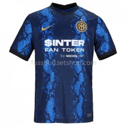 Günstige Fußball Trikotsatz Inter Mailand Heimtrikot 2021-2022 Kurzarm