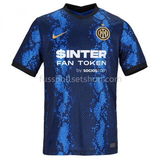 Günstige Fußball Trikotsatz Inter Mailand Heimtrikot 2021-2022 Kurzarm