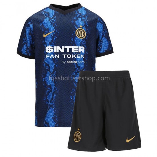 Günstige Fußball Trikotsatz Inter Mailand Kinder Heimtrikot 2021-2022 Kurzarm