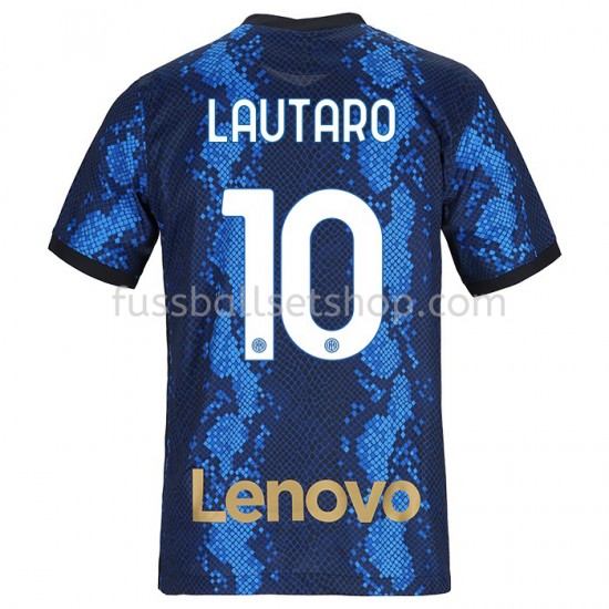 Günstige Fußball Trikotsatz Inter Mailand Lautaro Martinez 10 Heimtrikot 2021-2022 Kurzarm