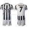 Günstige Fußball Trikotsatz Juventus Turin Cristiano Ronaldo 7 Kinder Heimtrikot 2021-2022 Kurzarm