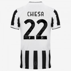 Günstige Fußball Trikotsatz Juventus Turin Federico Chiesa 22 Heimtrikot 2021-2022 Kurzarm