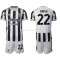 Günstige Fußball Trikotsatz Juventus Turin Federico Chiesa 22 Kinder Heimtrikot 2021-2022 Kurzarm