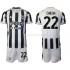 Günstige Fußball Trikotsatz Juventus Turin Federico Chiesa 22 Kinder Heimtrikot 2021-2022 Kurzarm