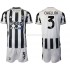 Günstige Fußball Trikotsatz Juventus Turin Giorgio Chiellini 3 Kinder Heimtrikot 2021-2022 Kurzarm