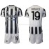 Günstige Fußball Trikotsatz Juventus Turin Leonardo Bonucci 19 Kinder Heimtrikot 2021-2022 Kurzarm