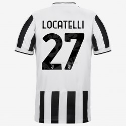 Günstige Fußball Trikotsatz Juventus Turin Manuel Locatelli 27 Heimtrikot 2021-2022 Kurzarm