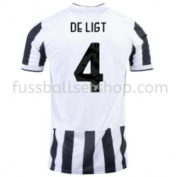 Günstige Fußball Trikotsatz Juventus Turin Matthijs de Ligt 4 Heimtrikot 2021-2022 Kurzarm