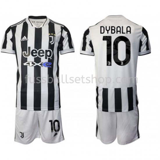 Günstige Fußball Trikotsatz Juventus Turin Paulo Dybala 10 Kinder Heimtrikot 2021-2022 Kurzarm