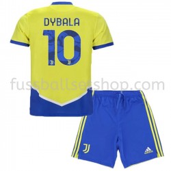 Günstige Fußball Trikotsatz Juventus Turin Paulo Dybala 10 Kinder Ausweichtrikot 2021-2022 Kurzarm