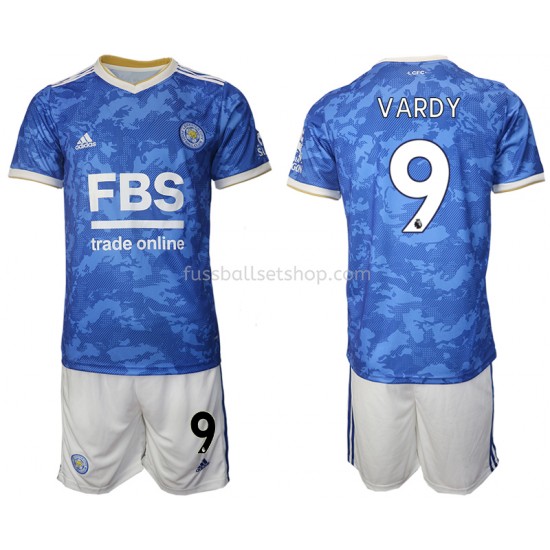 Günstige Fußball Trikotsatz Leicester City Jamie Vardy 9 Kinder Heimtrikot 2021-2022 Kurzarm