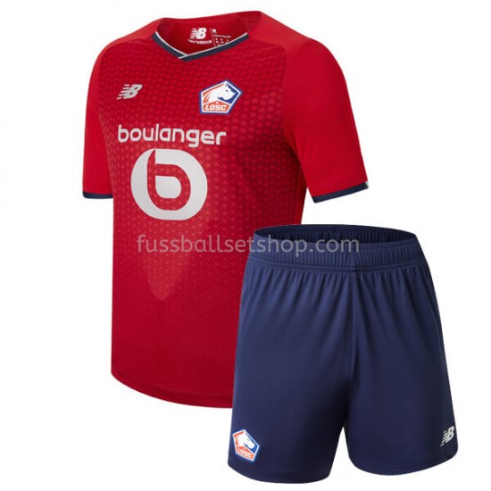 Günstige Fußball Trikotsatz OSC Lille Kinder Heimtrikot 2021-2022 Kurzarm