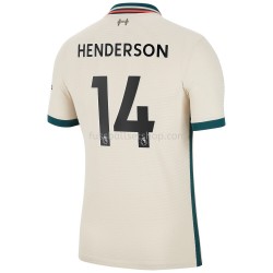Günstige Fußball Trikotsatz Liverpool Henderson 14 Auswärtstrikot 2021-2022 Kurzarm