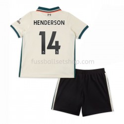 Günstige Fußball Trikotsatz Liverpool Henderson 14 Kinder Auswärtstrikot 2021-2022 Kurzarm