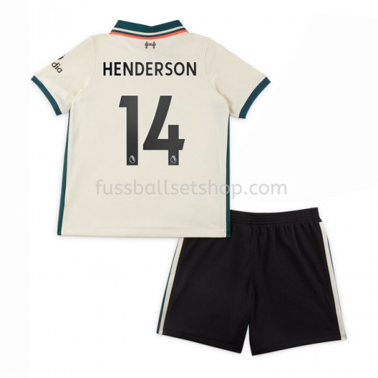 Günstige Fußball Trikotsatz Liverpool Henderson 14 Kinder Auswärtstrikot 2021-2022 Kurzarm