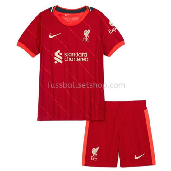 Günstige Fußball Trikotsatz Liverpool Kinder Heimtrikot 2021-2022 Kurzarm