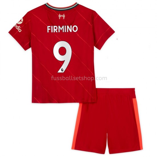 Günstige Fußball Trikotsatz Liverpool Roberto Firmino 9 Kinder Heimtrikot 2021-2022 Kurzarm