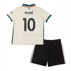 Günstige Fußball Trikotsatz Liverpool Sadio Mane 10 Kinder Auswärtstrikot 2021-2022 Kurzarm