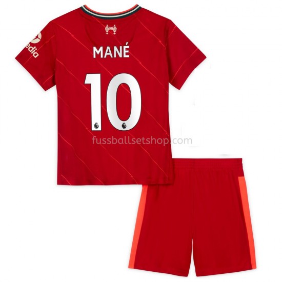 Günstige Fußball Trikotsatz Liverpool Sadio Mane 10 Kinder Heimtrikot 2021-2022 Kurzarm