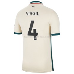 Günstige Fußball Trikotsatz Liverpool Virgil van Dijk 4 Auswärtstrikot 2021-2022 Kurzarm