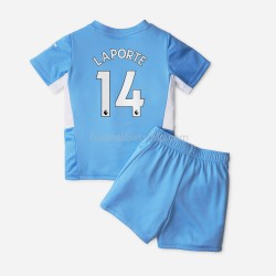 Günstige Fußball Trikotsatz Manchester City Aymeric Laporte 14 Kinder Heimtrikot 2021-2022 Kurzarm