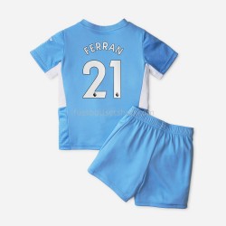 Günstige Fußball Trikotsatz Manchester City Ferran Torres 21 Kinder Heimtrikot 2021-2022 Kurzarm