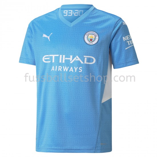 Günstige Fußball Trikotsatz Manchester City Heimtrikot 2021-2022 Kurzarm