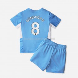 Günstige Fußball Trikotsatz Manchester City Ilkay Gündogan 8 Kinder Heimtrikot 2021-2022 Kurzarm