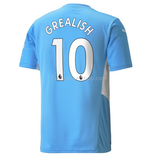 Günstige Fußball Trikotsatz Manchester City Jack Grealish 10 Heimtrikot 2021-2022 Kurzarm