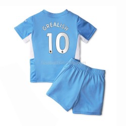 Günstige Fußball Trikotsatz Manchester City Jack Grealish 10 Kinder Heimtrikot 2021-2022 Kurzarm