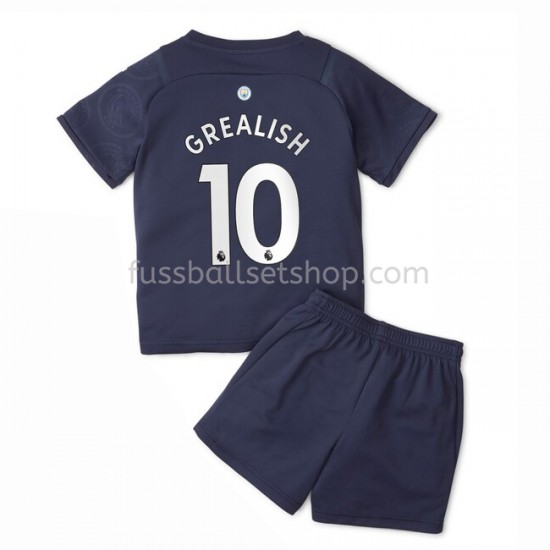 Günstige Fußball Trikotsatz Manchester City Jack Grealish 10 Kinder Ausweichtrikot 2021-2022 Kurzarm