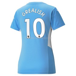 Günstige Fußball Trikotsatz Manchester City Jack Grealish 10 Damen Heimtrikot 2021-2022 Kurzarm