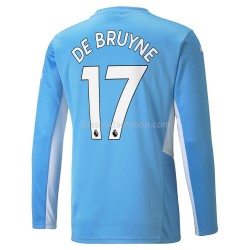 Günstige Fußball Trikotsatz Manchester City Kevin De Bruyne 17 Heimtrikot 2021-2022 Langarm