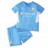 Günstige Fußball Trikotsatz Manchester City Kinder Heimtrikot 2021-2022 Kurzarm
