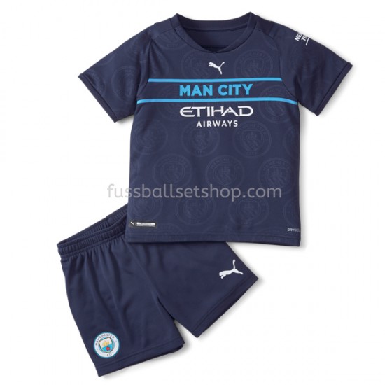 Günstige Fußball Trikotsatz Manchester City Kinder Ausweichtrikot 2021-2022 Kurzarm