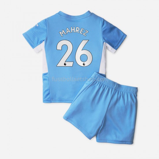 Günstige Fußball Trikotsatz Manchester City Riyad Mahrez 26 Kinder Heimtrikot 2021-2022 Kurzarm