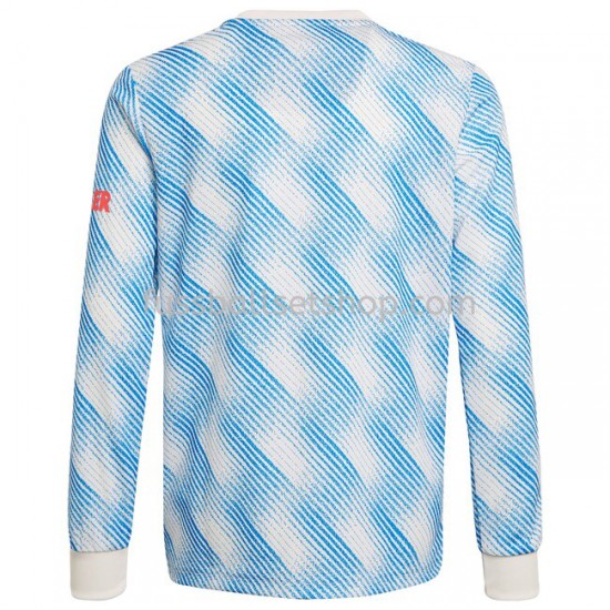 Günstige Fußball Trikotsatz Manchester United Auswärtstrikot 2021-2022 Langarm