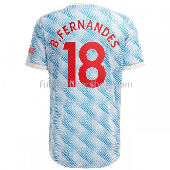 Günstige Fußball Trikotsatz Manchester United Bruno Fernandes 18 Auswärtstrikot 2021-2022 Kurzarm