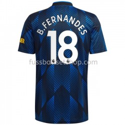 Günstige Fußball Trikotsatz Manchester United Bruno Fernandes 18 Ausweichtrikot 2021-2022 Kurzarm